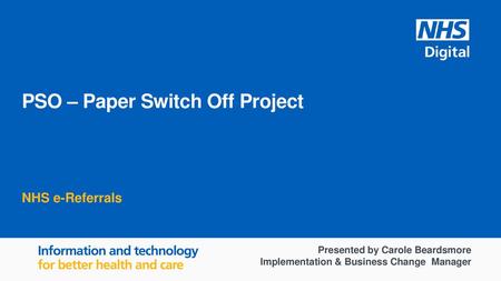 PSO – Paper Switch Off Project