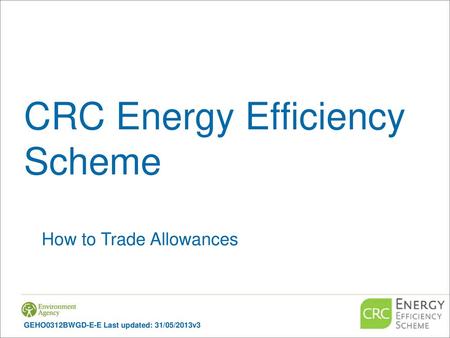 CRC Energy Efficiency Scheme