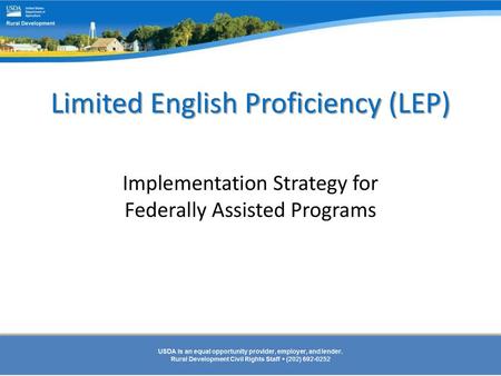 Limited English Proficiency (LEP)