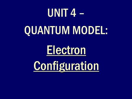 Electron Configuration