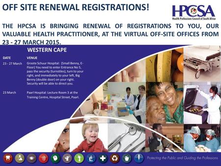 OFF SITE RENEWAL REGISTRATIONS!