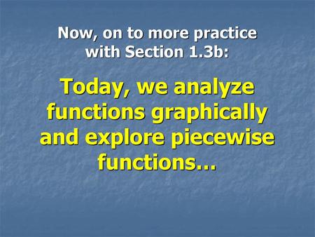 functions graphically