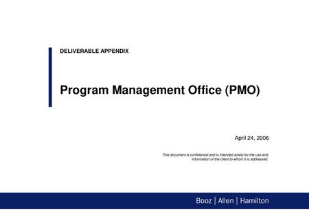 Program Management Office (PMO)