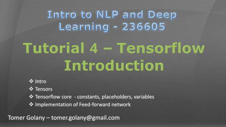 Intro to NLP and Deep Learning