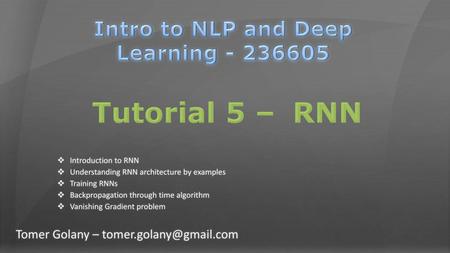 Intro to NLP and Deep Learning