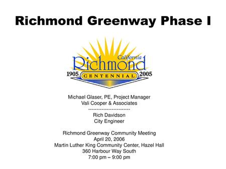 Richmond Greenway Phase I