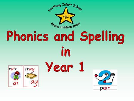 Phonics and Spelling in Year 1.