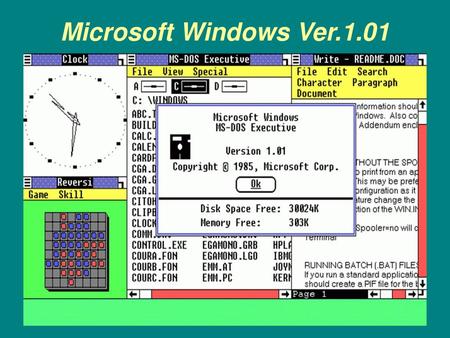 Microsoft Windows Ver.1.01.