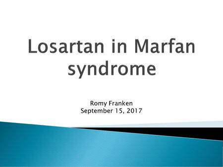 Losartan in Marfan syndrome