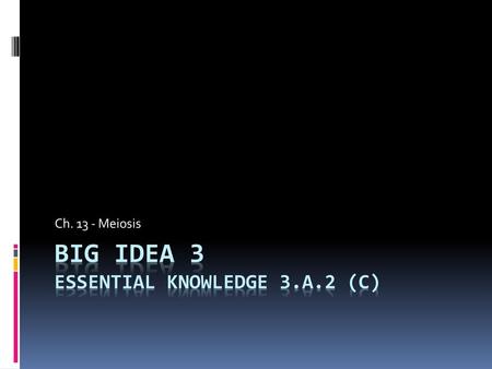 Big Idea 3 Essential knowledge 3.A.2 (c)