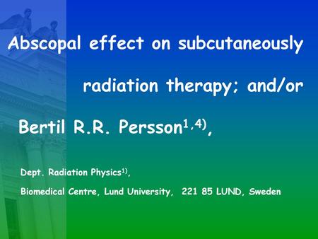 Abscopal effect on subcutaneously radiation therapy; and/or