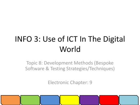 INFO 3: Use of ICT In The Digital World