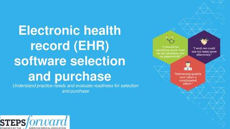 Electronic health record (EHR) software selection and purchase