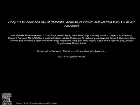 Alzheimer's & Dementia: The Journal of the Alzheimer's Association