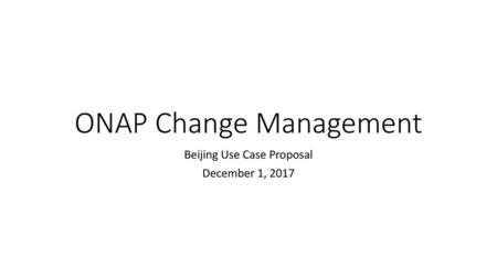 ONAP Change Management