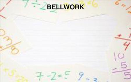 BELLWORK.