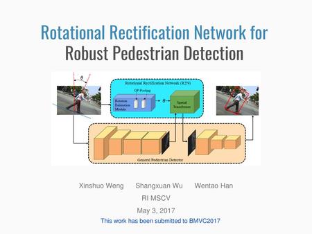 Rotational Rectification Network for Robust Pedestrian Detection