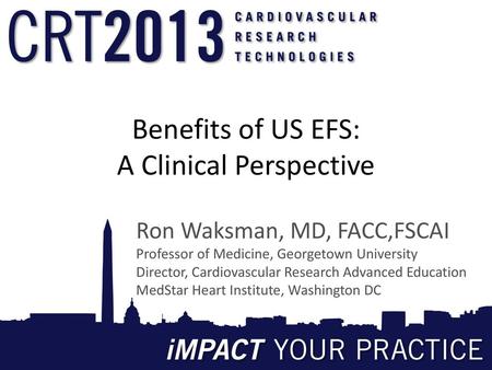 Benefits of US EFS: A Clinical Perspective