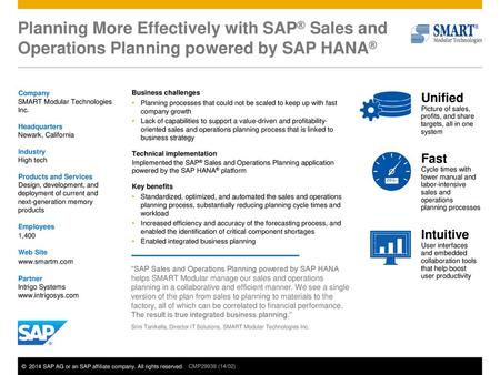 Planning More Effectively with SAP® Sales and