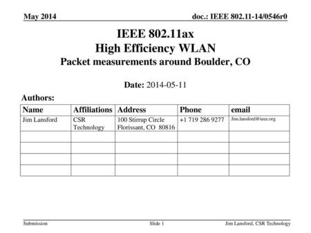 April 2009 doc.: IEEE /xxxxr0 May 2014