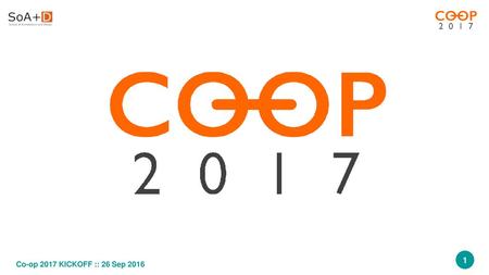 Co-op 2017 KICKOFF :: 26 Sep 2016.