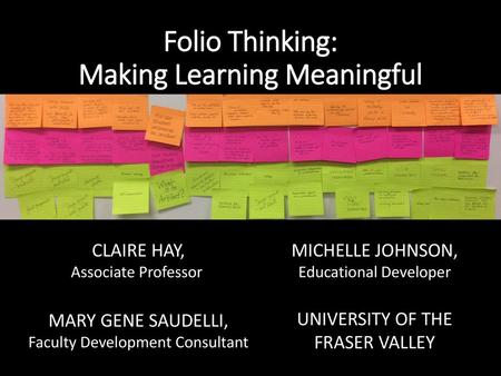 Folio Thinking: Making Learning Meaningful