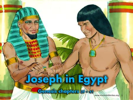 Joseph in Egypt Genesis chapters