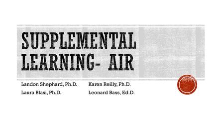 Supplemental Learning- AIR