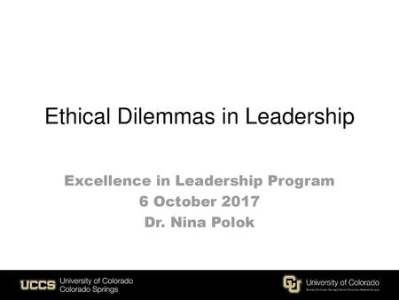 Ethical Dilemmas in Leadership