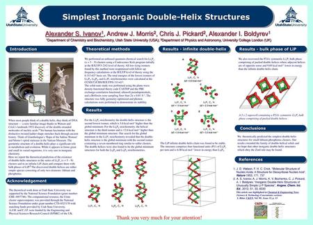 Simplest Inorganic Double-Helix Structures