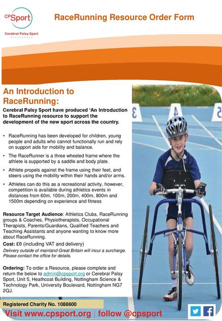 RaceRunning Resource Order Form