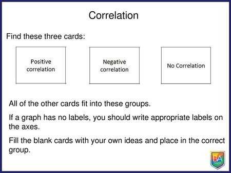 Correlation Find these three cards: