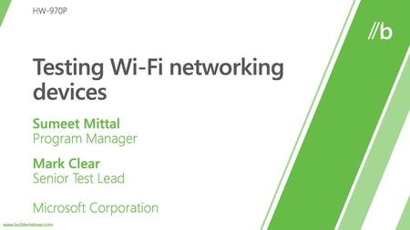 Testing Wi-Fi networking devices