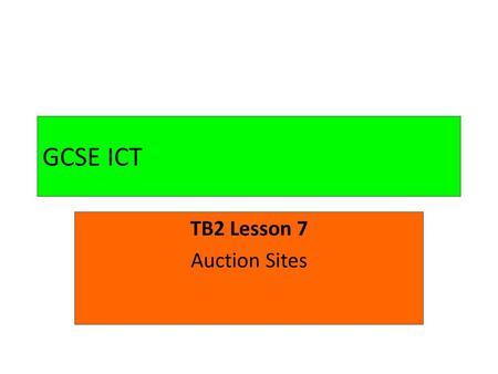 TB2 Lesson 7 Auction Sites