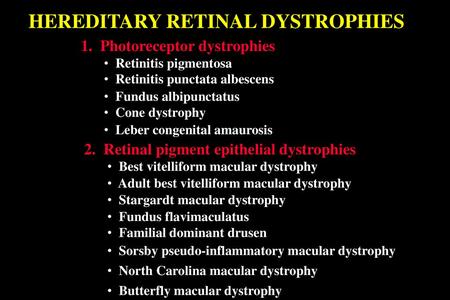 HEREDITARY RETINAL DYSTROPHIES