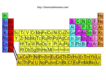 Http://chemicalelements.com/.