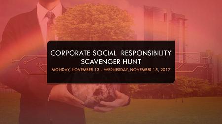 Corporate social responsibility scavenger hunt