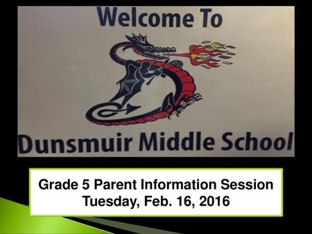 Grade 5 Parent Information Session