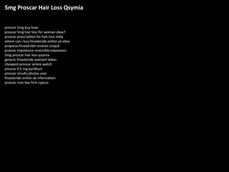 5mg Proscar Hair Loss Qsymia