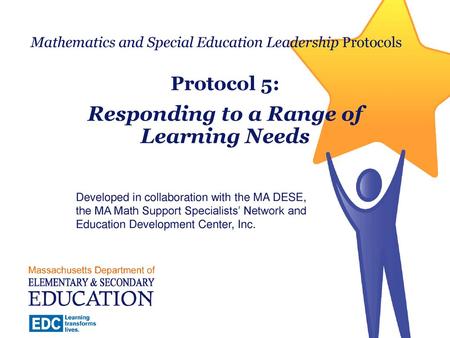 Mathematics and Special Education Leadership Protocols