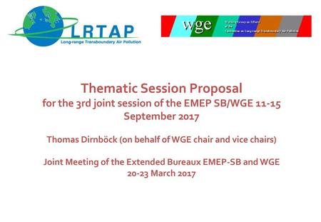 Thematic Session Proposal