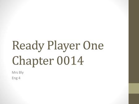 Ready Player One Chapter 0014