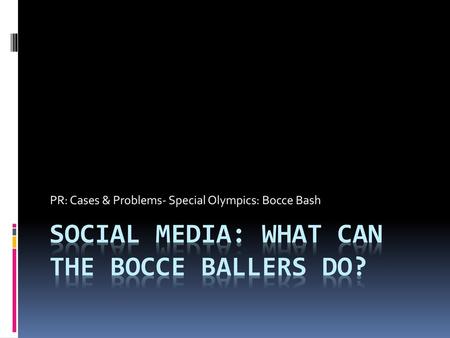 Social Media: what can the Bocce Ballers do?