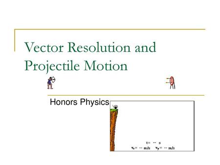 Vector Resolution and Projectile Motion