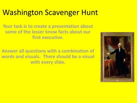 Washington Scavenger Hunt