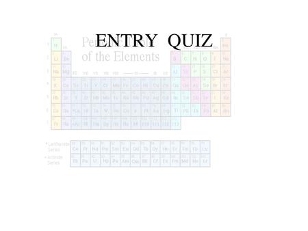 ENTRY QUIZ.