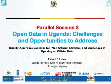 High level National Data Forum