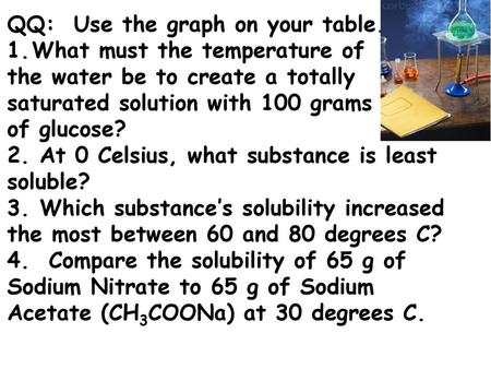 QQ: Use the graph on your table. What must the temperature of