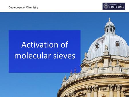 Activation of molecular sieves