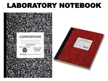 LABORATORY NOTEBOOK.